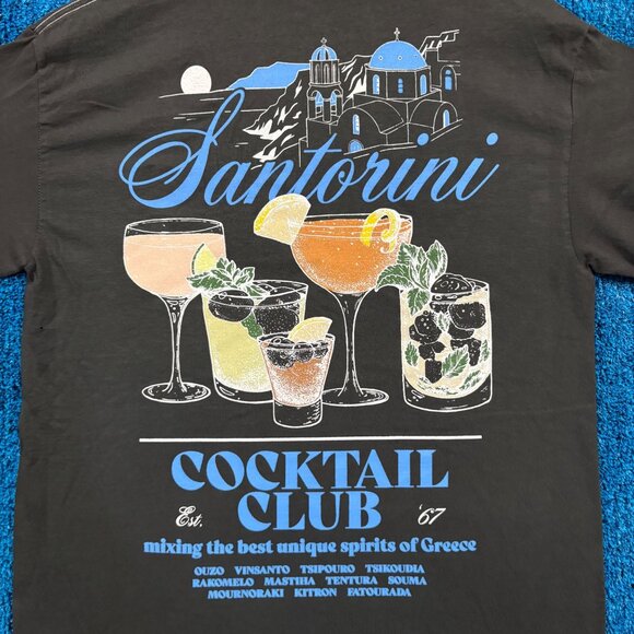 Strange Daze Santorini Cocktail Club T-Shirt Size Medium - Picture 3 of 5